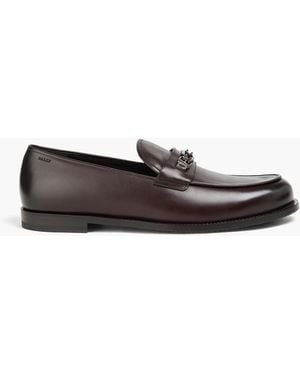 Bally Kelsy Embellished Leather Loafers - Black