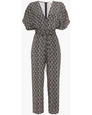 Vanessa Bruno Lelie Printed Crepe Jumpsuit - Gray