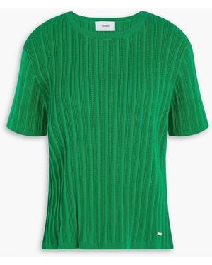 Erdem Ribbed Cotton Top - Green