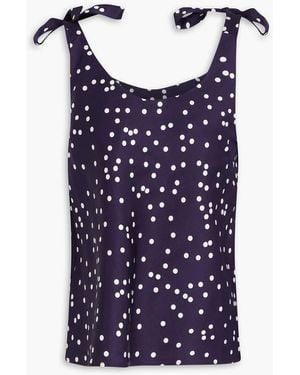 Zimmermann Polka-dot Satin Top - Blue