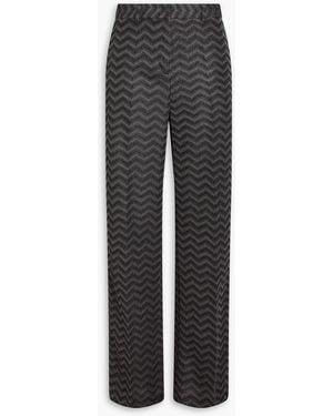 Missoni Crochet-knit Cotton Straight-leg Pants - Black