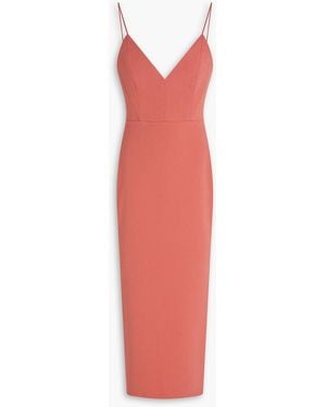 Alex Perry Crepe Midi Dress - Red