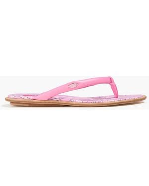 PUCCI Leather Flip Flops - Pink