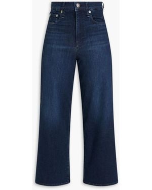 Rag & Bone Andi Cropped High-Rise Wide-Leg Jeans - Blue