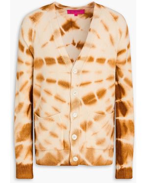 The Elder Statesman Tie-Dyed Cashmere Cardigan - Brown