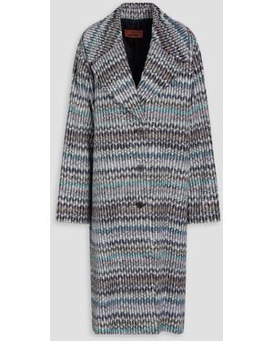 Missoni Metallic Crochet-knit Coat - Grey