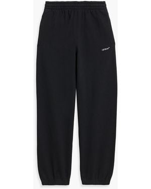 Off-White c/o Virgil Abloh French Cotton-Terry Sweatpants - Black