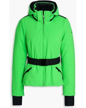 Goldbergh Hida Belted Neon Down Ski Jacket - Green