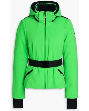 Goldbergh Hida Belted Neon Down Ski Jacket - Green