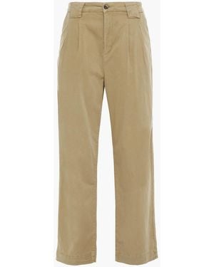 Ba&sh Paige Pleated Lyocell-blend Straight-leg Pants - Natural