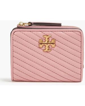 Tory Burch Kira Quilted Leather Wallet - Pink