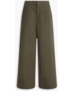 Rag & Bone Kiana Cotton Wide-Leg Trousers - Green