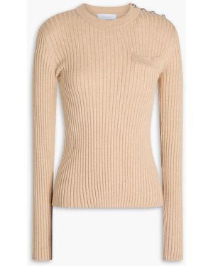 Rabanne Ribbed Cotton Sweater - White