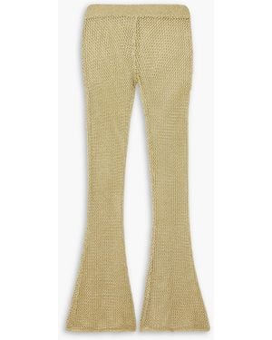 Dodo Bar Or Karel Crochet-knit Flared Trousers - Natural