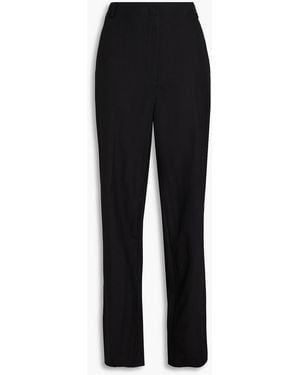 Tibi Hose mit geradem bein aus woll-twill - Schwarz