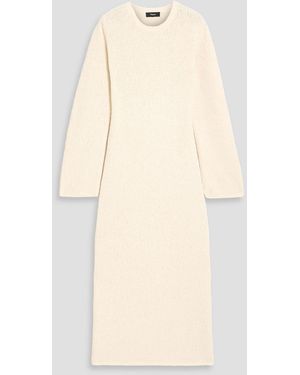 Theory Bouclé-Knit Cotton-Blend Midi Dress - Natural