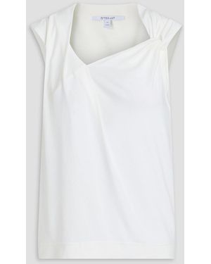 10 Crosby Derek Lam Alya Draped Jersey Top - White