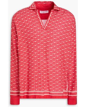 Orlebar Brown Ridley Floral-Print Slub Woven Shirt - Pink