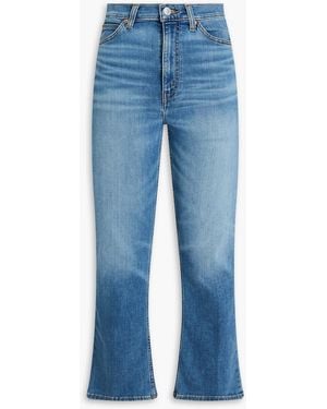 RE/DONE 70s hoch sitzende cropped bootcut-jeans - Blau