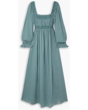Doen Catrinette maxikleid aus baumwolle - Grün