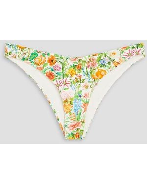 Onia Tief sitzendes bikini-höschen mit floralem print - Blau