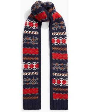 Alex Mill Fair Isle Jacquard-knit Wool-blend Scarf - Red