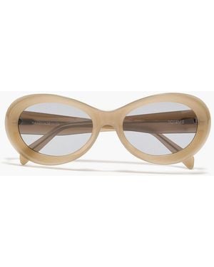 TOTEME Oval-Frame Acetate Sunglasses - Natural