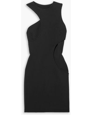 Et Ochs Paisley Layered Cutout Stretch-jersey Mini Dress - Black