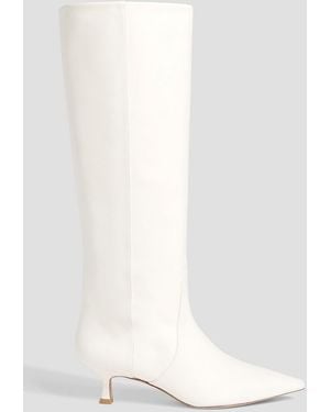 Stuart Weitzman Naomi 50 Leather Knee Boots - White