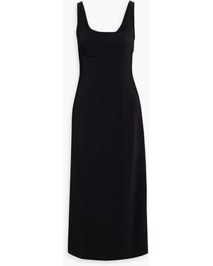 Another Tomorrow Tie-back Cady Midi Dress - Black