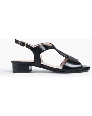 Stuart Weitzman Shalena 25 sandalen aus leder mit cut-outs - Schwarz