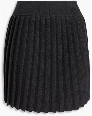 Claudie Pierlot Pleated Knitted Mini Skirt - Black