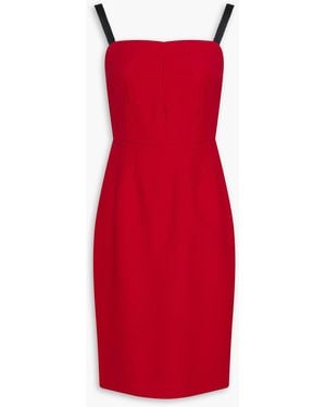 Dolce & Gabbana Picot-Trimmed Crepe Dress - Red