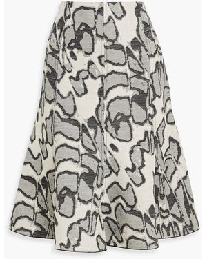 Stella McCartney Flared Jacquard Skirt - White