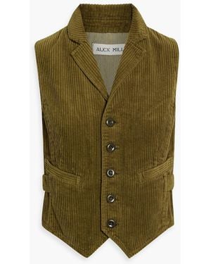 Alex Mill Cotton-corduroy Vest - Green