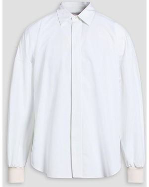 McQueen Cotton-Poplin Shirt - White