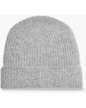 Johnstons of Elgin Beanie aus geripptem kaschmir - Grau