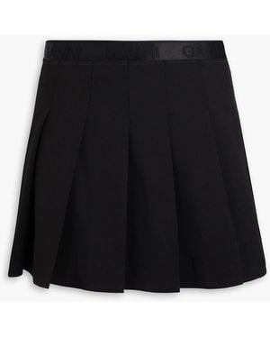 Ganni Pleated Drill Mini Skirt - Black