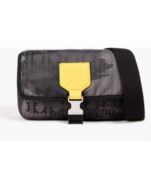 Palm Angels Camouflage-Print Canvas Messenger Bag - Black
