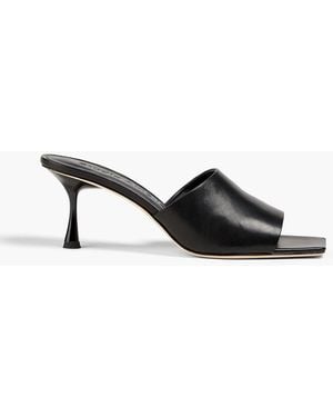 STUDIO AMELIA Classic 70 Leather Mules - Black