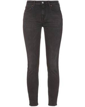 Acne Studios Climb Faded Mid-rise Skinny Jeans - Black