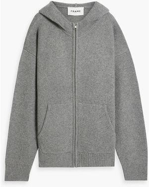 FRAME Cashmere Zip-up Hoodie - Gray