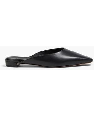 Vince Ana Leather Slippers - Black