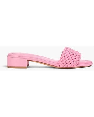 Alexandre Birman Braided Leather Mules - Pink