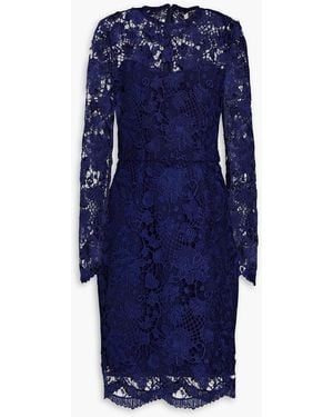 Reem Acra Guipure Lace Dress - Blue
