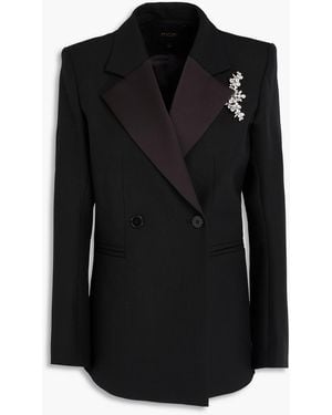 Maje Doppelreihiger blazer aus twill - Schwarz