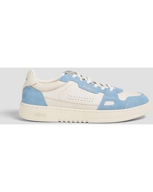Axel Arigato Dice Distressed Leather And Suede Trainers - Blue