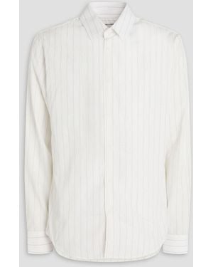 Sandro Striped Cotton-Poplin Shirt - White