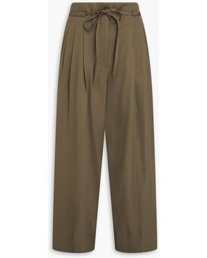3.1 Phillip Lim Wool-twill Wide-leg Trousers - Green