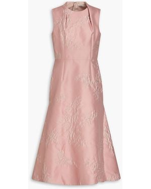 Emilia Wickstead Midikleid "kissa" aus cloqué - Pink